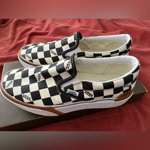 Vans Platform Checkered Slide Ons